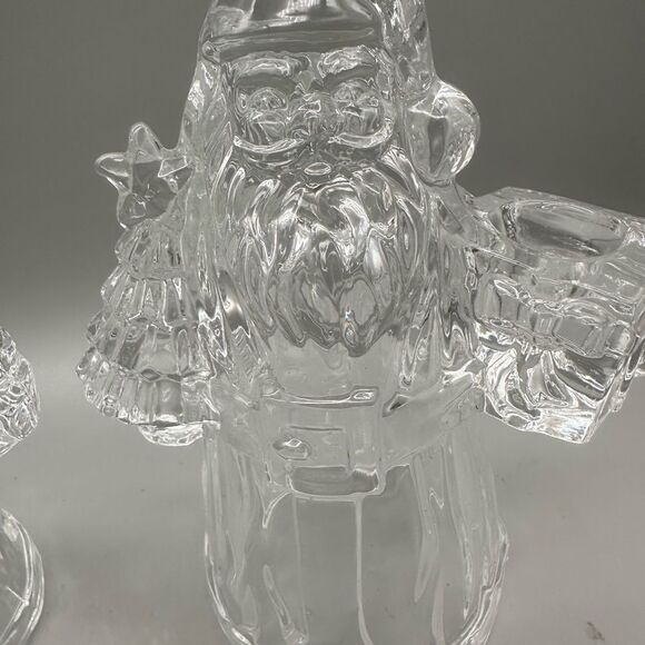Vintage Imperial 24% lead crystal Santa Clause candlesticks - Picture 12 of 12